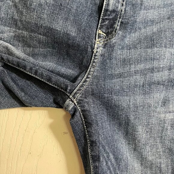 H&M &Denim Womens Dark Distressed Raw Hem Super Skinny High Waist Ankle Jeans 27 - Picture 8 of 9